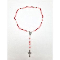CHAPELET EN VERRE ROUGE