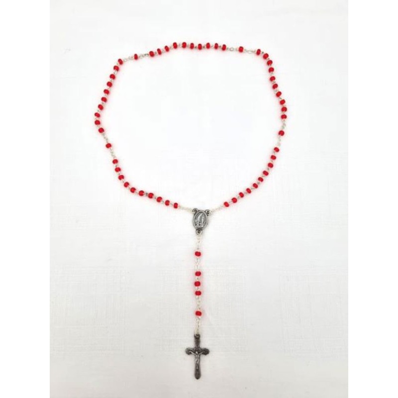 CHAPELET EN VERRE ROUGE