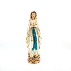 Beeld van Onze Lieve Vrouw van Lourdes van hars. 30 cm