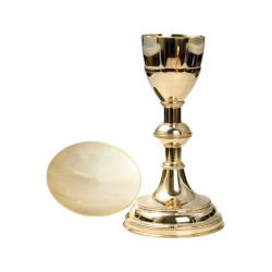 Goud geplatte beker H:25cm met paten