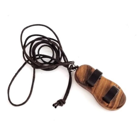 Kleefband met hanger van olijfhout 