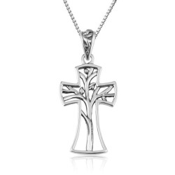 Croix en Argent Arbre de Vie