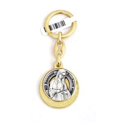 Gouden metalen sleutelhanger 34mm n.D. Banneux BESMERM ONS