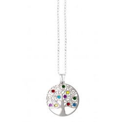 Collier chaine et pendentif arbre de vie en Argent S925