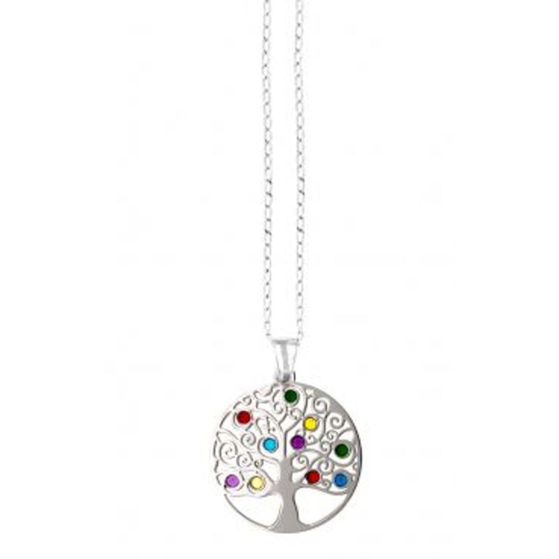 Collier chaine et pendentif arbre de vie en Argent S925