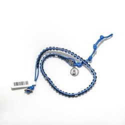 Bracelet double tréssé avec des perles en bois