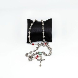 Chapelet de Banneux avec des perles Sacré Coeur en métal