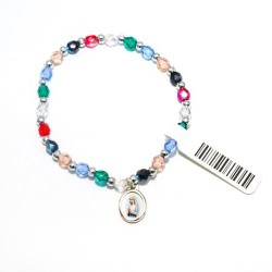 Bracelet enfant avec des perles colorées en semi cristal