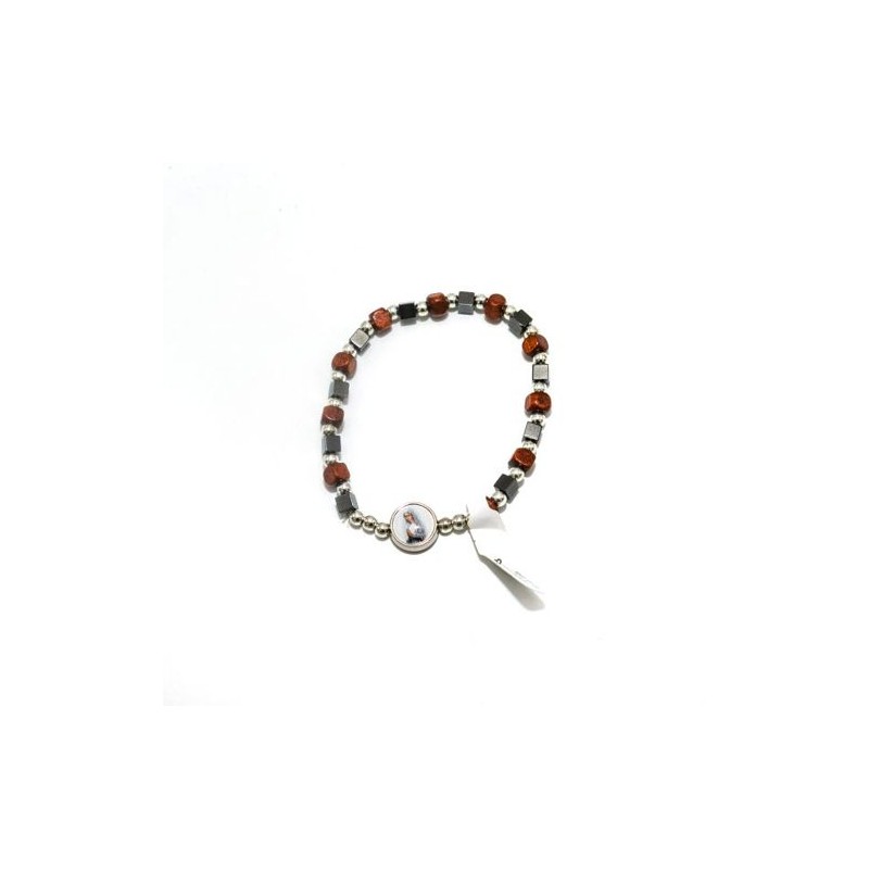 Bracelet tricolore avec des perles cubiques