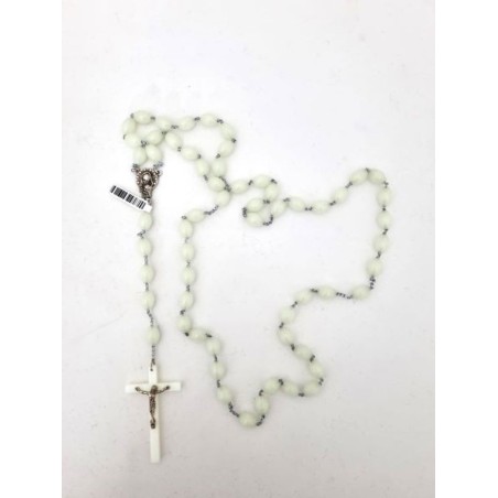 Chapelet perle ovale PVC 10mm lumineux 