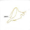 Venetiaanse ketting in goud. 45 cm lang en 1,2 mm breed