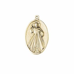Médaille métal doré Christ Miséricordieux 40mm