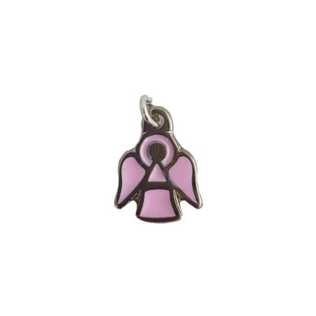 Médaille métal Ange rose/bleu/blanc