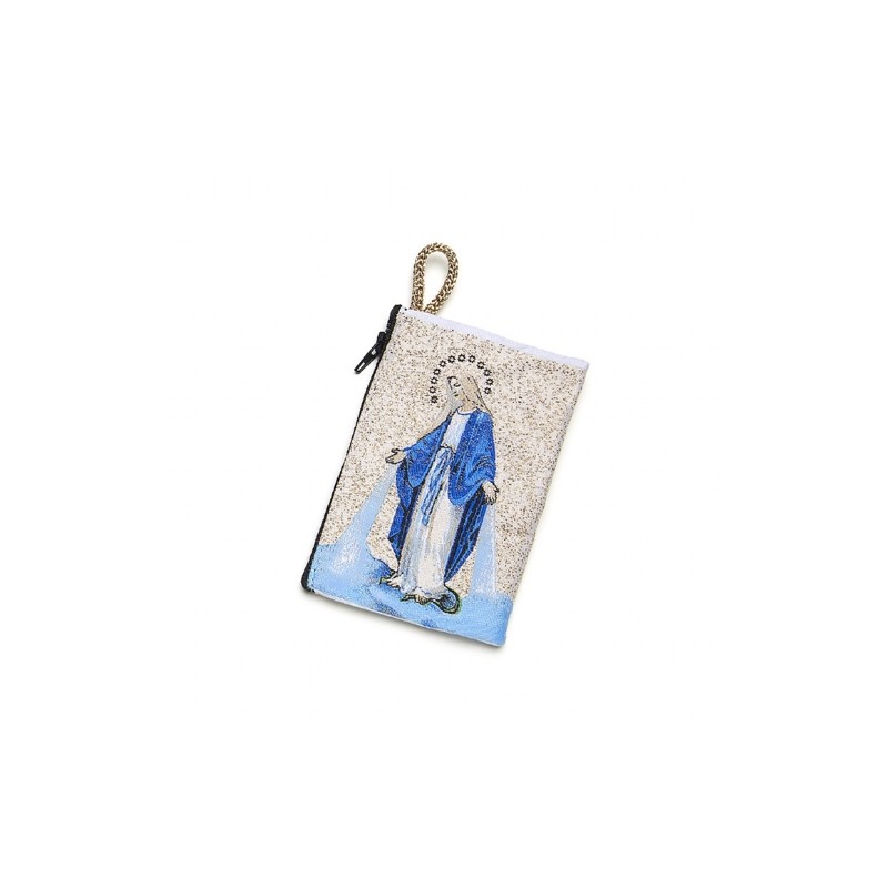Pochette tissus 11x7.5cm avec broderie Miraculeuse
