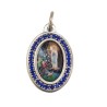 Medaille van onze Lieve Vrouw van Lourdes met Blue Rhinestone