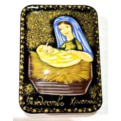 Kleurrijke doos voor rozenkrans. middelmatig