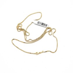 Venetiaanse ketting in goud. 70 cm lang en 1,5 mm breed