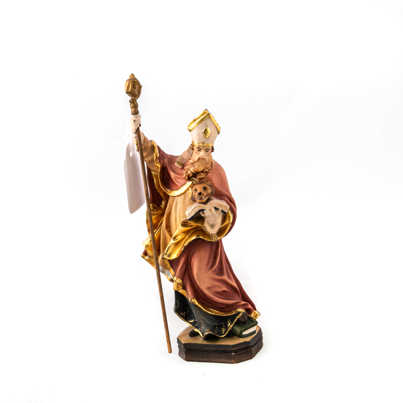 Statue de Saint Nicolas en bois. 15 cm