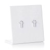 Boucles d'oreilles croix acier