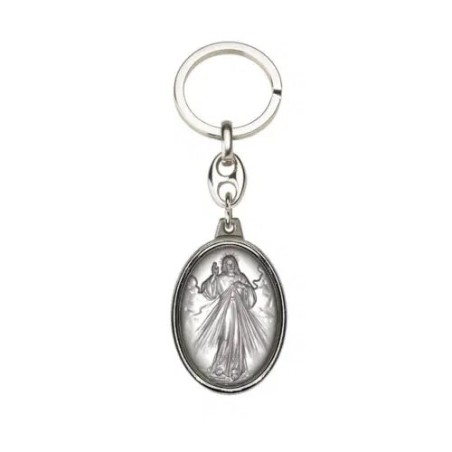 Sleutelhangers van het Barmhartige Christus metaal