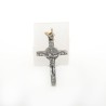 Pendentif croix de Saint Benoit en argent. 35 mm