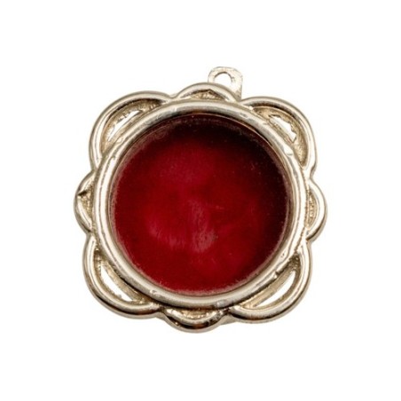 Mini Reliquary Silver Metal D2.5cm