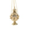 Encensoir baroque doré sur chaine H:27cm