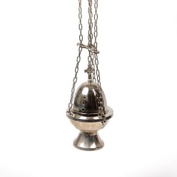 Chroom facet censer. 17 cm