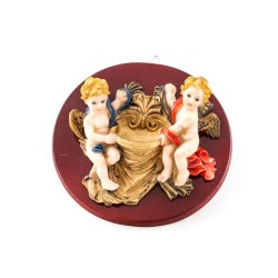 Bénitier met twee engelenhars