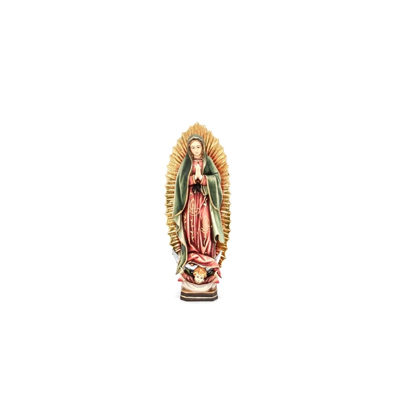 Statue de Notre Dame de Guadalupe en bois. 20 cm