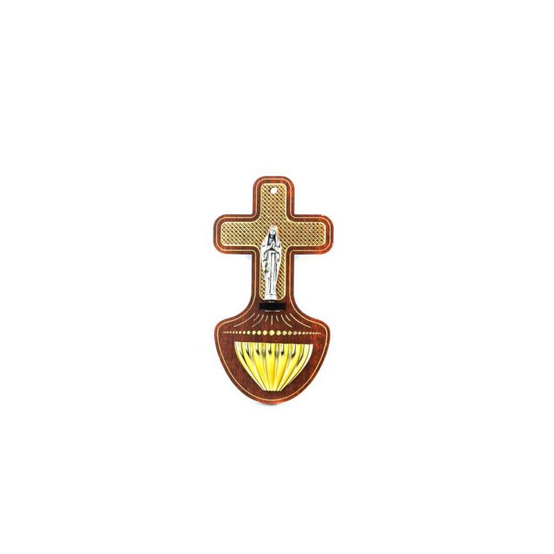 Bénitier met de buste van Notre Dame de Banneux. 12 cm