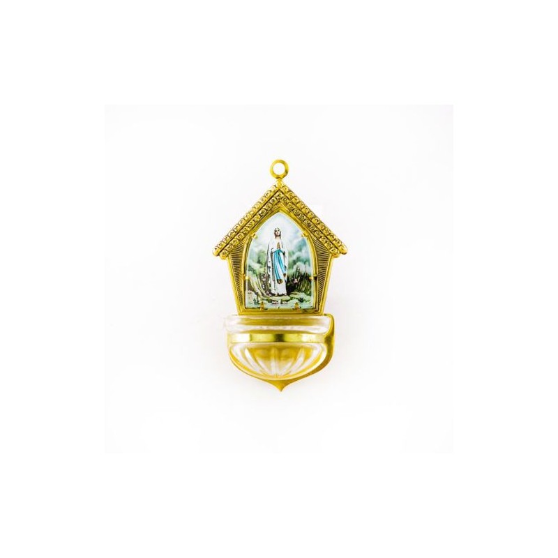 Zegening van onze Lieve Vrouw van Lourdes in Gouden Metaal en Glas