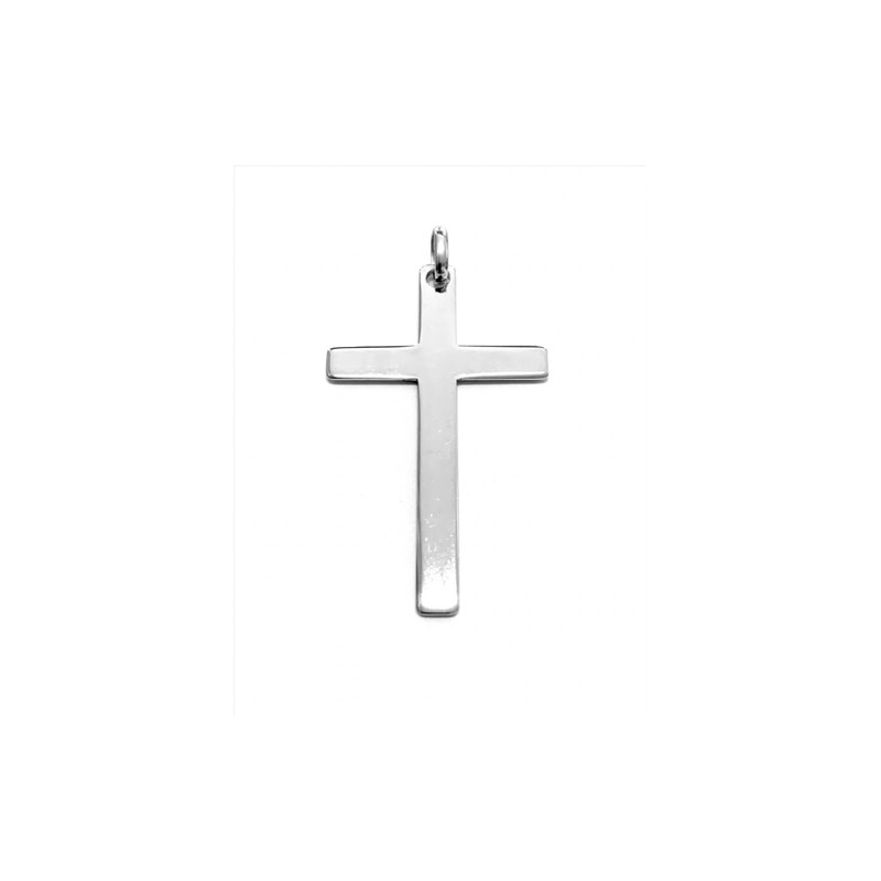 Pendentif croix simple Argent S925 48*28mm