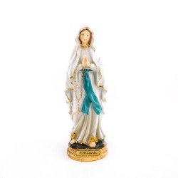 Statue de Notre Dame de Lourdes en résine. 22 cm