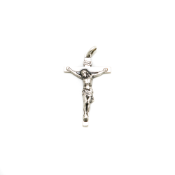 Pendentif crucifix de Golgotha en argent. 35 mm