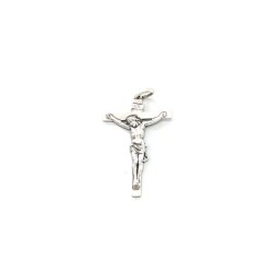 Pendentif crucifix de Golgotha en argent. 40 mm