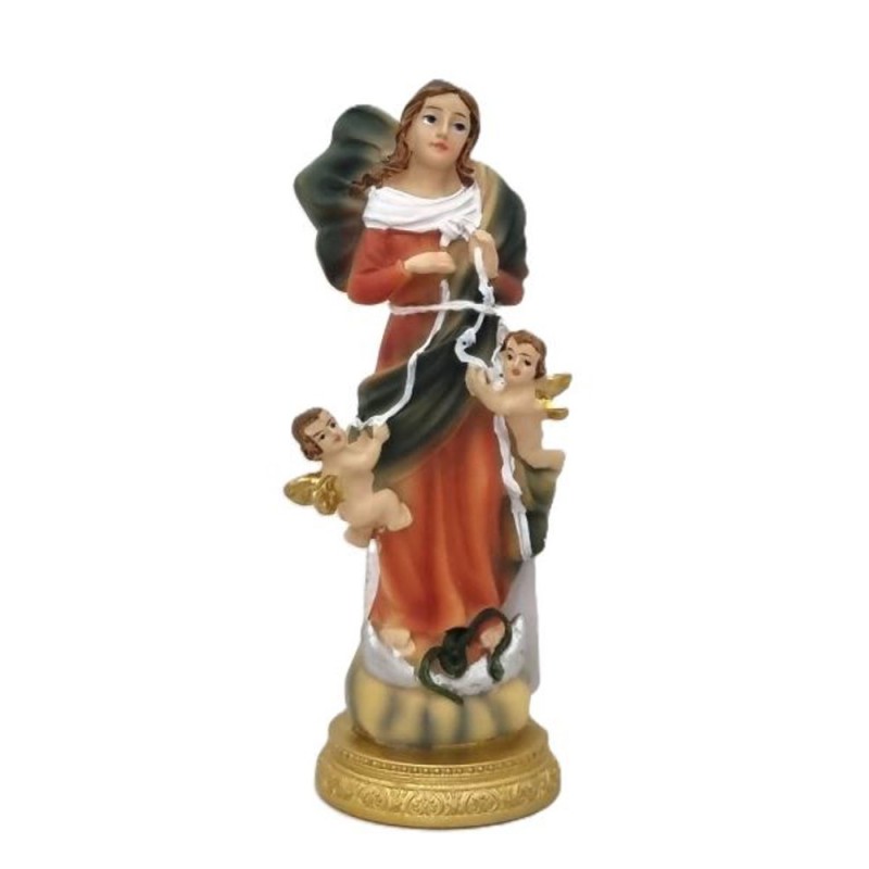 Statue Marie qui défait les nœuds 11cm résine