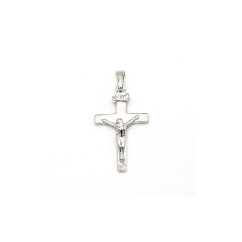 Pendentif crucifix en argent. 24 mm