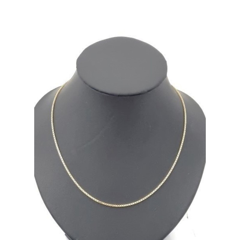Venetiaanse ketting door vergulde. 50 cm lang op 1,2 mm breed