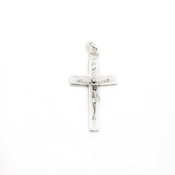Crucifix-hanger in zilver. 25 * 17 mm