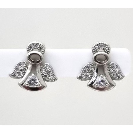 S925 Silver Angel Earring met zirkoon 