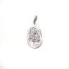 Saint Jude Medal in rhodium-sized zilver. 17 mm