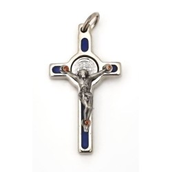CROIX SAINT BENOIT METAL ARGENTE 4X2 CM