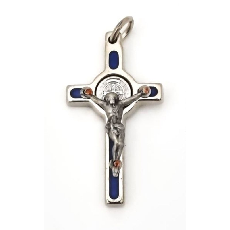 CROIX SAINT BENOIT METAL ARGENTE 4X2 CM