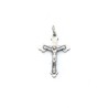 Pendentif crucifix trilobé en argent. 30 mm