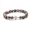 Elastische armband 8mm mineraal Pierre - Dalmatische jaspis