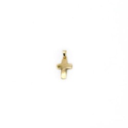Pendentif croix arrondie en or 14 carats. 15 mm. 0.8 gr