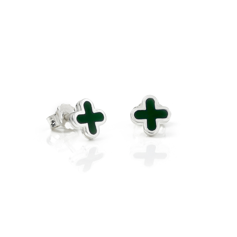 Boucles d'oreilles en Argent S925 et email  