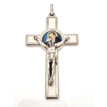 Metal Cross met de Maagd van Medjugorje 