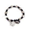 Bracelet avec coquillage sur corde noire